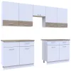 Кухня Лея Doros 3 м Белый/Дуб Сонома ДСП 300х60х250 (81000008)