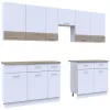 Кухня Лея Doros 3.4 м Белый/Дуб Сонома ДСП 340х60х250 (81000007)