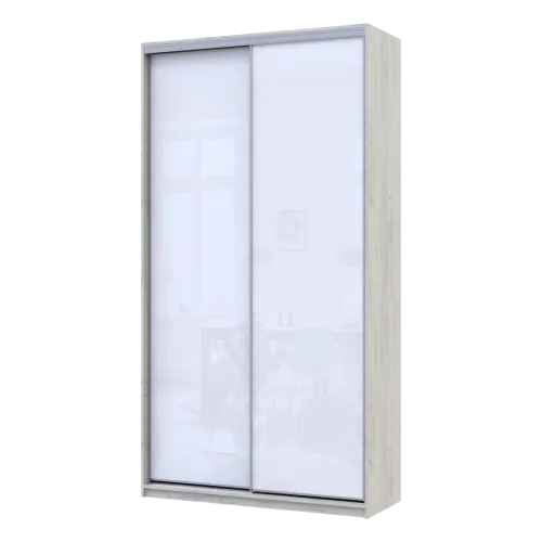 Шкаф купе Сити Лайт Слим Белое Дерево Стекло Белое 120х45х225 (44900293)
