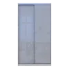 Шкаф купе Сити Лайт Слим Белое Дерево Стекло Серое 120х45х225 (44900294)