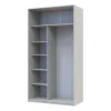 Шкаф купе Сити Лайт Слим Белое Дерево Стекло Белое 120х60х225 (44900296)