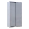 Шкаф купе Сити Лайт Слим Белое Дерево Стекло Серое 120х60х225 (44900297)