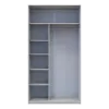 Шкаф купе Сити Лайт Слим Белое Дерево Стекло Серое 120х60х225 (44900297)