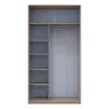 Шафа купе Сіті Лайт Слім Дуб Сонома Скло Сіре 120х60х225 (44900312)