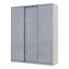 Шкаф купе Сити Лайт Слим Белое Дерево Стекло Серое 180х60х225 (44900304)