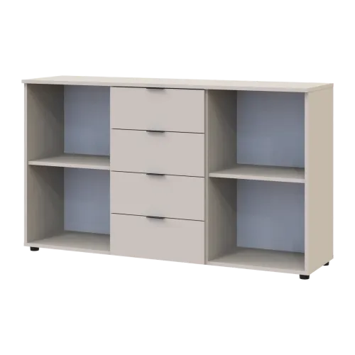 Комод Doros Рон 5 2 фасада 4 шухляды Кашемир 140х38х81 (41516047)