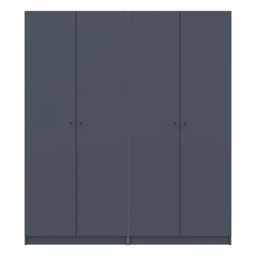 Шафа Doros Промо з полицями Графіт 2+2 ДСП 180х48х204 (44900289)