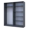 Шафа Doros Промо з полицями Графіт 2+2 ДСП 180х48х204 (44900289)