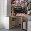 Офисный стол Doros T8 Белый/Дуб Артизан 100х83х75 (41516060)