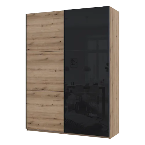 Шафа купе Doros G-Caiser Дуб Евок 1 ДСП / 1 Скло / 3 частини 180х60х240 (80737750)