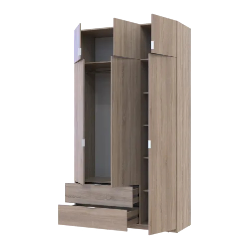 Шафа для одягу Doros Лукас Дуб Сонома 3ДСП 135х50х240 (80737803)