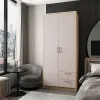 Шафа для одягу Doros Ронді Дуб Артизан/Кашемір 2ДСП 82х52х195 (80737805)
