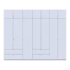 Шафа для одягу Doros Лукас Біла 3+4 ДСП 295х50х240 (42005122)