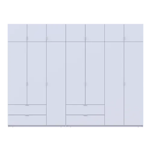 Шафа для одягу Doros Лукас Білий 3+4 ДСП 315х50х240 (42005134)