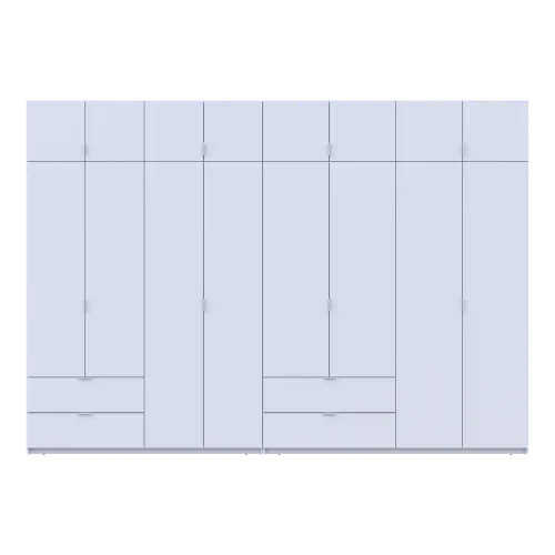 Шафа для одягу Doros Лукас Білий 4+4 ДСП 340х50х240 (42005138)