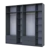 Шафа для одягу Doros Лукас Графіт 3+3 ДСП 240х50х240 (42005109)