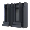 Шафа для одягу Doros Лукас Графіт 3+3 ДСП 255х50х240 (42005113)