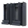 Шафа для одягу Doros Лукас Графіт 3+3 ДСП 270х50х240 (42005117)