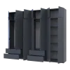 Шафа для одягу Doros Лукас Графіт 3+4 ДСП 295х50х240 (42005125)