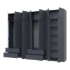 Шафа для одягу Doros Лукас Графіт 3+4 ДСП 315х50х240 (42005137)