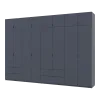 Шафа для одягу Doros Лукас Графіт 4+4 ДСП 340х50х240 (42005141)