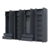 Шафа для одягу Doros Лукас Графіт 4+4 ДСП 360х50х240 (42005145)