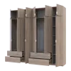 Шафа для одягу Doros Лукас Дуб сонома 3+3 ДСП 255х50х240 (42005111)
