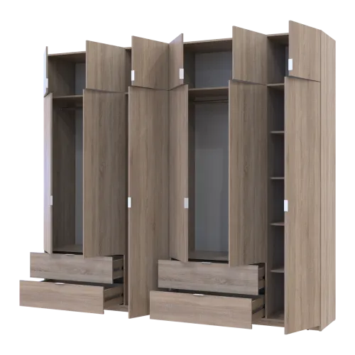 Шафа для одягу Doros Лукас Дуб сонома 3+3 ДСП 270х50х240 (42005115)