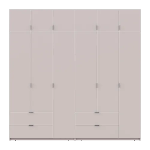 Шафа для одягу Doros Лукас Кашемір 3+3 ДСП 240х50х240 (42005108)