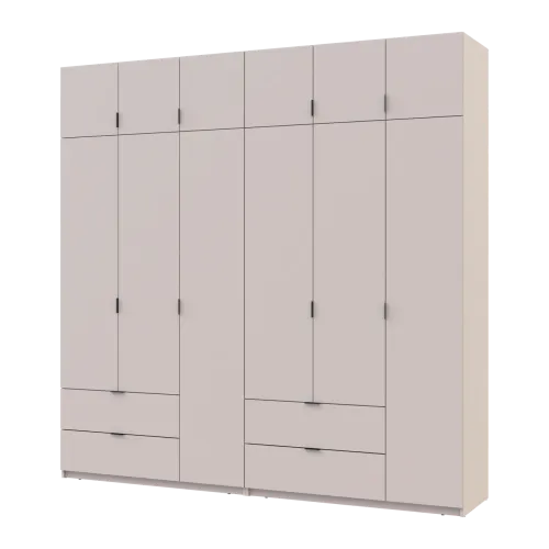 Шафа для одягу Doros Лукас Кашемір 3+3 ДСП 240х50х240 (42005108)