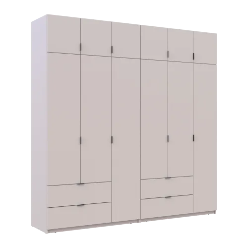 Шафа для одягу Doros Лукас Кашемір 3+3 ДСП 240х50х240 (42005108)