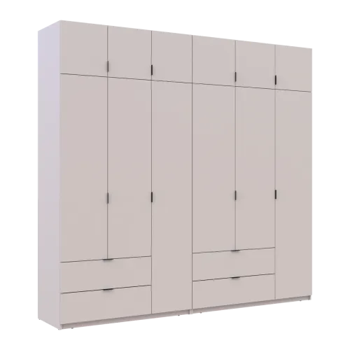 Шафа для одягу Doros Лукас Кашемір 3+3 ДСП 255х50х240 (42005112)