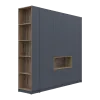 Этажерка к шкафу Doros Дэйл Графит/Дуб Эвок 52х28х220 (41516119)