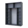 Шафа купе Doros G-Caiser Графіт/Біла 2 ДСП / 3 частини 180х60х240 (44900262)