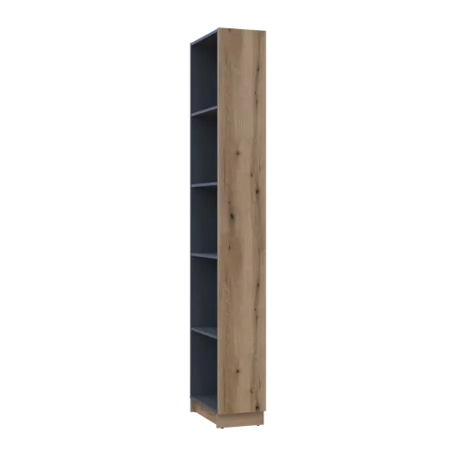 Этажерка к шкафу Doros Дэйл Дуб Эвок/Графит 52х28х220 (44900334)