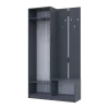 Прихожая Doros Сола 1+3 Doros Графит/Серый ДСП 120х40х215 (42005152)
