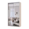 Шафа купе Doros Сіті Лайт Кашемір 2 Дзеркала 120х45х225 (80736344)