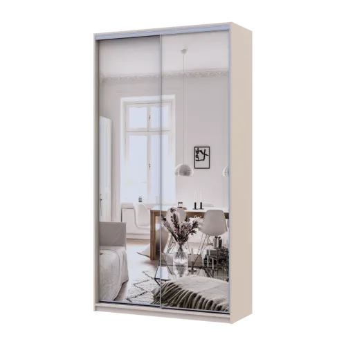 Шафа купе Doros Сіті Лайт Кашемір 2 Дзеркала 120х45х225 (80736344)