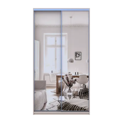 Шафа купе Doros Сіті Лайт Кашемір 2 Дзеркала 120х45х225 (80736344)