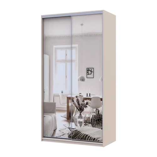 Шафа купе Doros Сіті Лайт Кашемір 2 Дзеркала 120х60х225 (80736341)