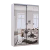 Шафа купе Doros Сіті Лайт Кашемір 2 Дзеркала 150х45х225 (80736362)