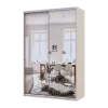 Шафа купе Doros Сіті Лайт Кашемір 2 Дзеркала 150х60х225 (80736359)