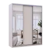 Шафа купе Doros Сіті Лайт Кашемір 1 ДСП / 2 дзеркала 180х60х225 (80736368)
