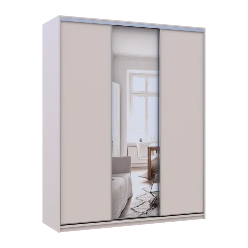 Шафа купе Doros Сіті Лайт Кашемір 2 ДСП/1 дзеркало 180х60х225 (80736371)