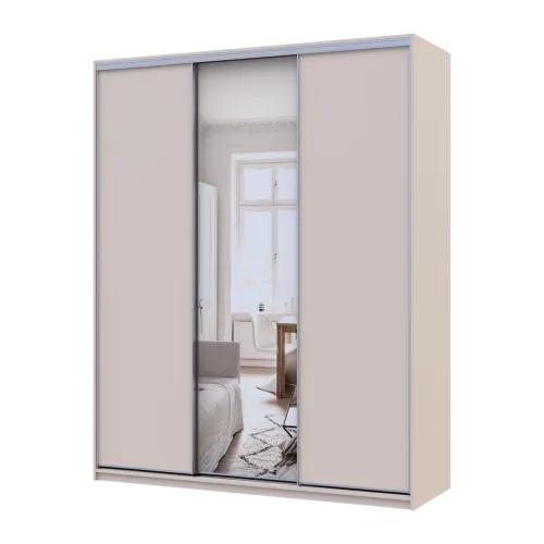 Шафа купе Doros Сіті Лайт Кашемір 2 ДСП/1 дзеркало 180х60х225 (80736371)