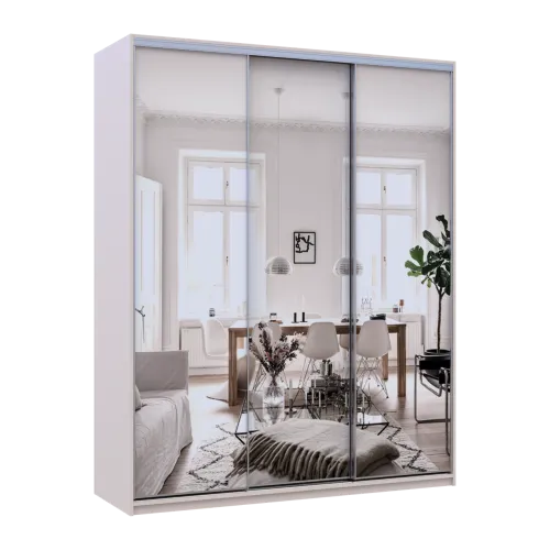Шафа купе Doros Сіті Лайт Кашемір 3 Дзеркала 180х60х225 (80736374)