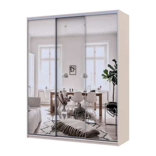 Шафа купе Doros Сіті Лайт Кашемір 3 Дзеркала 180х60х225 (80736374)