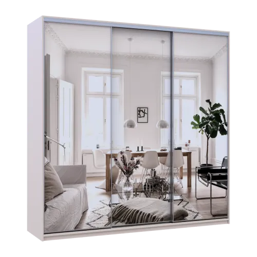 Шафа купе Doros Сіті Лайт Кашемір 3 Дзеркала 225х60х225 (80736386)