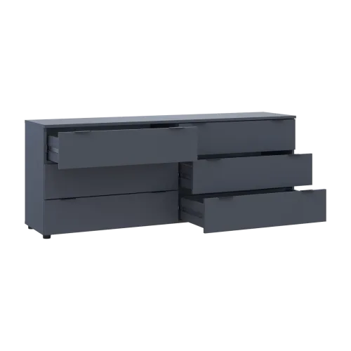 Комод Doros Рон 9 Графит 6 Ящичков 160х38х62 (41516176)