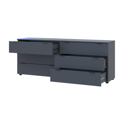 Комод Doros Рон 9 Графит 6 Ящичков 160х38х62 (41516176)